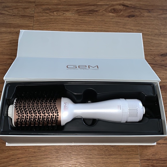 COPY - COPY - GEM Hot Air Brush Hair Dryer Brush- White w/ Rose Gold main image 6